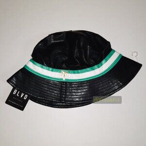 BLVD Supply Palm Tree Metal Emblem Vegan Leather Bucket Hat